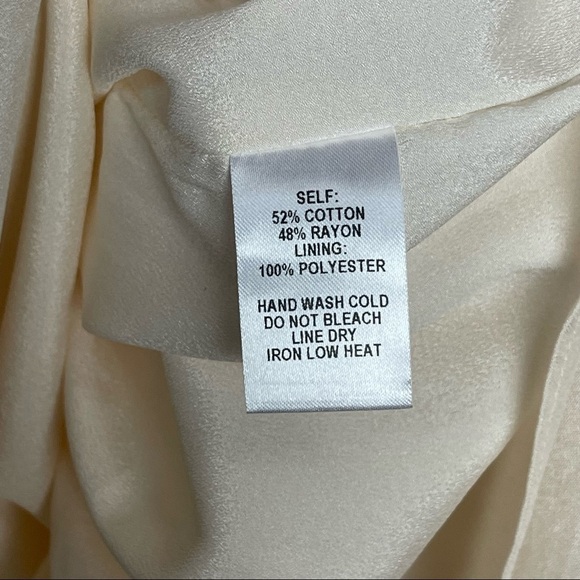 LULUS THESE WORDS LIGHT BEIGE SATIN KIMONO SLEEVE DRAWSTRING EMBROIDERED DRESS - Picture 14 of 16